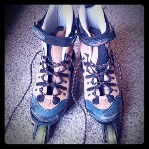 Brown and Black Rollar Blades